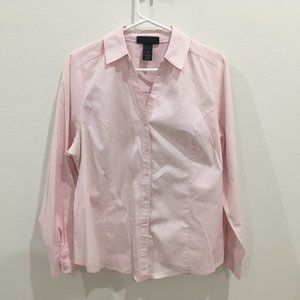 Lane Bryant Pink Herringbone Women Blouse Top, Size 18